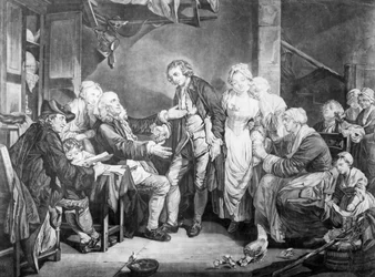 Hochzeitssegen, graviert von Samuel De Wilde, 1777